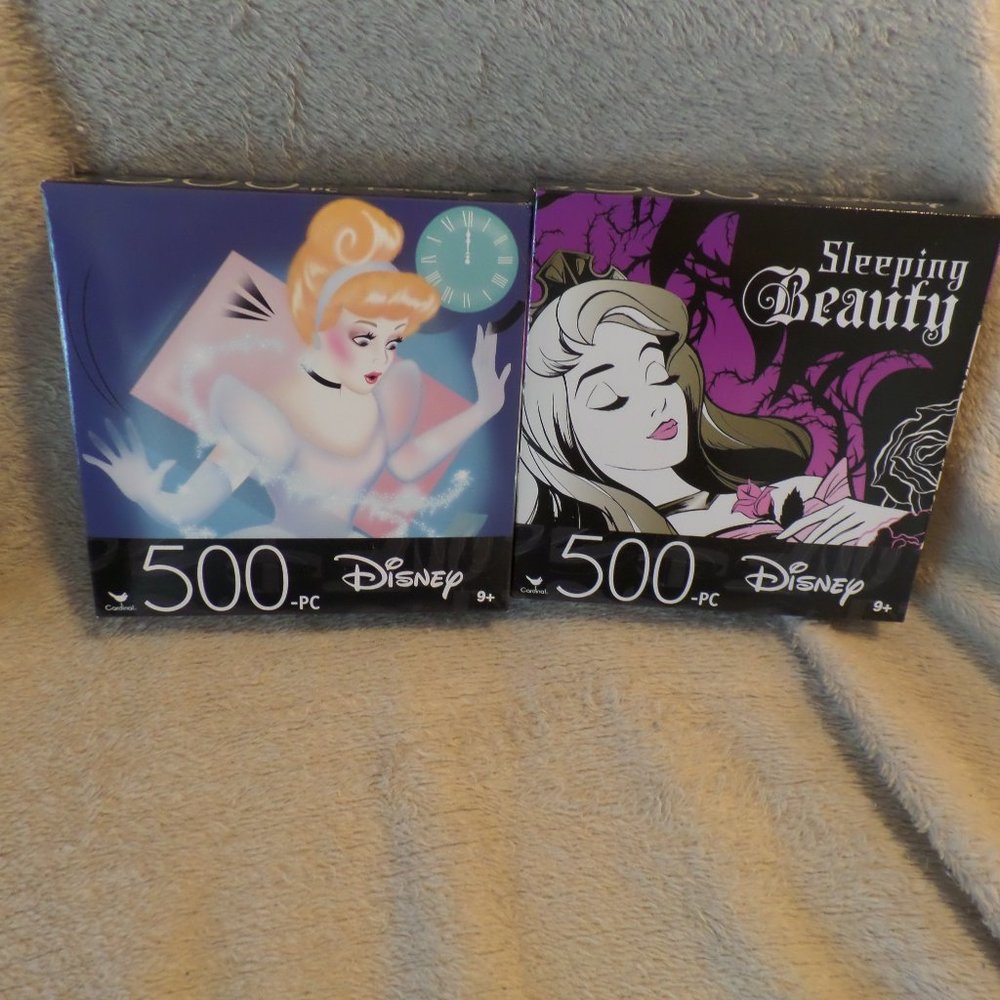 Disney Cinderella & Sleeping Beauty 500 PC 14 x 11” Puzzle – New